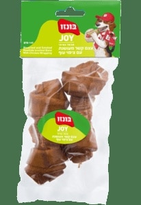 חטיף בונזו ג'וי עצם קשר מעושנת עם ציפוי עוף 140 גרם