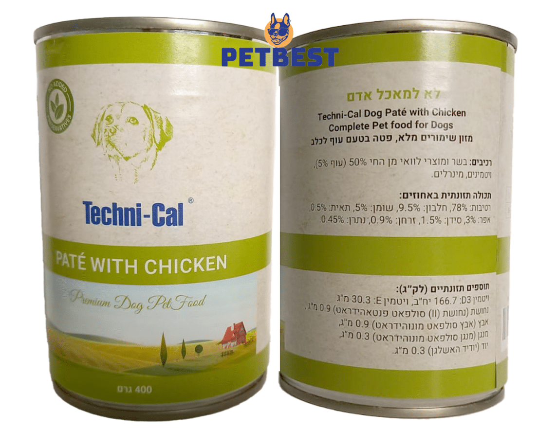 שימורי טכניקל לכלבים עוף 400 גרם