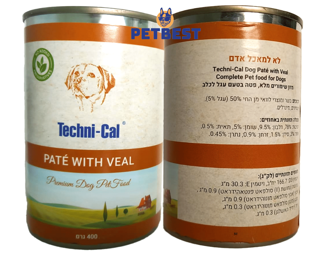 שימורי טכניקל פטה עגל לכלבים