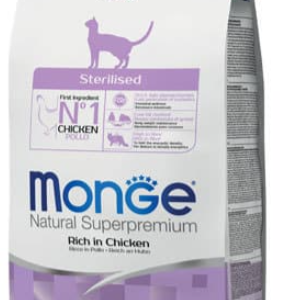 מזון יבש לחתולים מסורסים מעוקרות מונג בטעם עוף