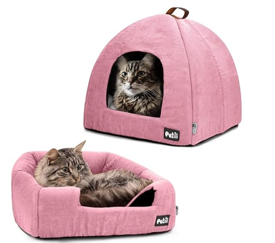 מיטת איגלו -ורוד לחתול מיטת איגלו -ורוד לחתול