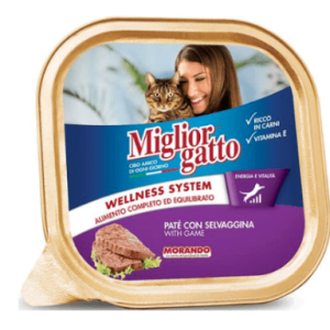 מעדן מיגליאור פטה לחתולים 100 גרם בשר צייד