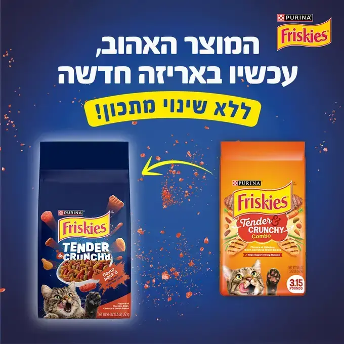 פריסקיז -מזון יבש לחתולים ברביקיו