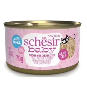 מעדן שזיר בייבי לחתלתול ללא דגנים עם עם עוף וכבד 70 גרם